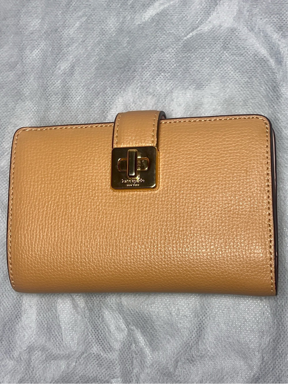 Kate Spade Phoebe Camel Tan Leather Snap Wallet NWOT